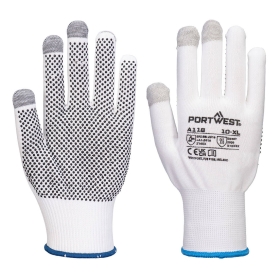 Rukavica Grip 13 PVC Dotted Touchscreen (Pk12) White/Grey L PORTWEST A118W7RL
