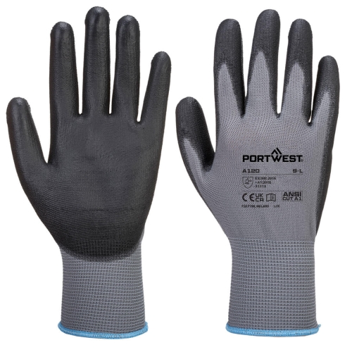 Rukavica PU Palm Siva/Crna XS PORTWEST A120G8RXS