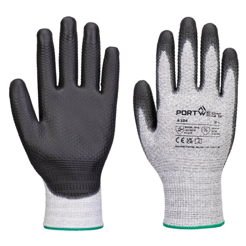 Rukavica Grip 13 PU Diamond Knit (Pk12) Siva/Crna M PORTWEST A124G8RM