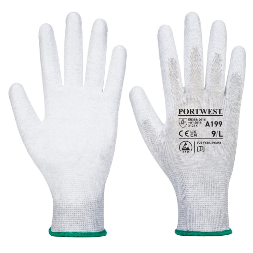 Rukavica Antistatic PU Palm Siva L PORTWEST A199GRRL