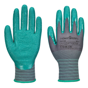 Rukavica Grip 15 Nitrile Crinkle (Pk12) Siva/zelena S PORTWEST A313G3RS