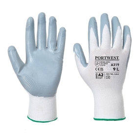 Rukavica Flexo Grip Nitrile (maloprodajno pakiranje) Siva/Bijela L PORTWEST A319GRWL