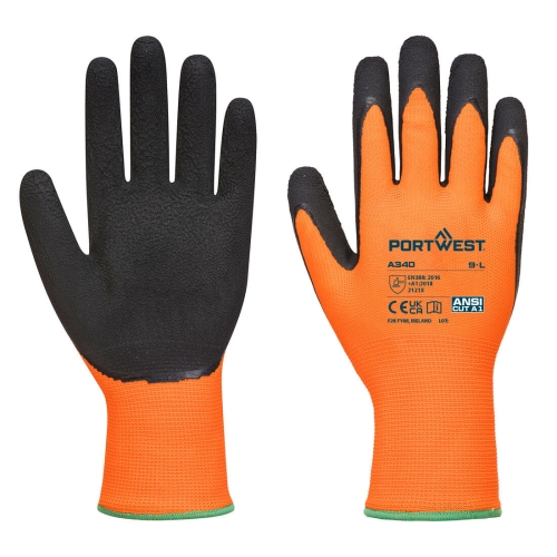 Rukavica Hi-Vis Grip - Latex Narančasta/Crna L PORTWEST A340ORBL
