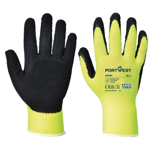 Rukavica Hi-Vis Grip - Latex Žuta L PORTWEST A340YERL