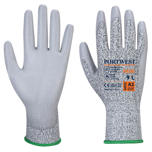 Rukavica LR Cut PU Palm Siva S PORTWEST A620GRRS