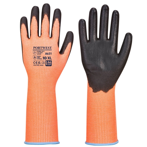 Rukavica Vis-Tex Cut Long Cuff Narančasta/Crna S PORTWEST A631O8RS