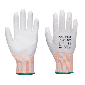Rukavica LR13 ESD PU Palm (Pk12) Siva/Bijela XL PORTWEST A697G6RXL
