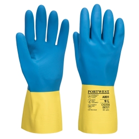 Rukavica Double Dipped Latex Žuta/Plava L PORTWEST A801Y4RL