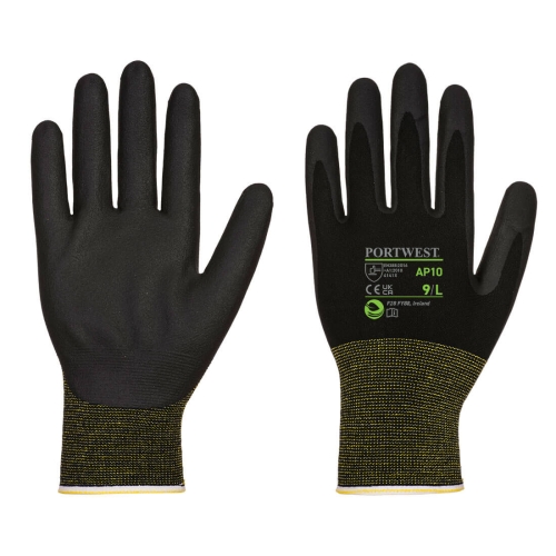 Rukavica NPR15 Foam Nitrile Bamboo Eco (Pk12) Crna M PORTWEST AP10K8RM
