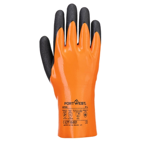 Rukavica Grip 15 Nitrile Double Narančasta/Crna S PORTWEST AP36O8RS