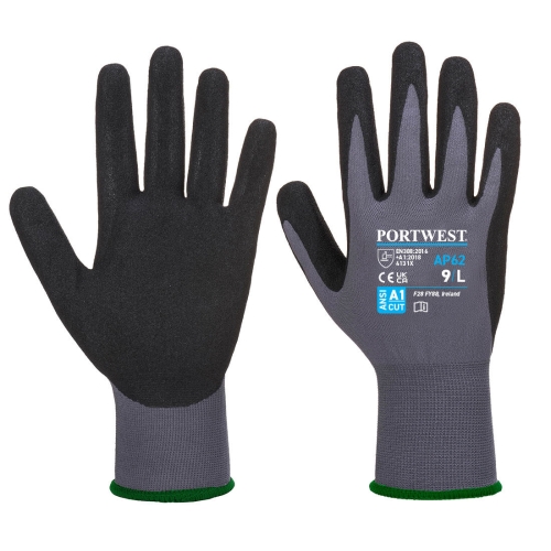Rukavica Dermiflex Aqua  Siva/Crna S PORTWEST AP62G8RS