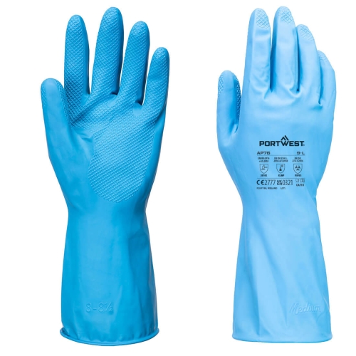 Rukavica FD Chemical B Latex Light (Pk12) Plava XL PORTWEST AP76BLUXL