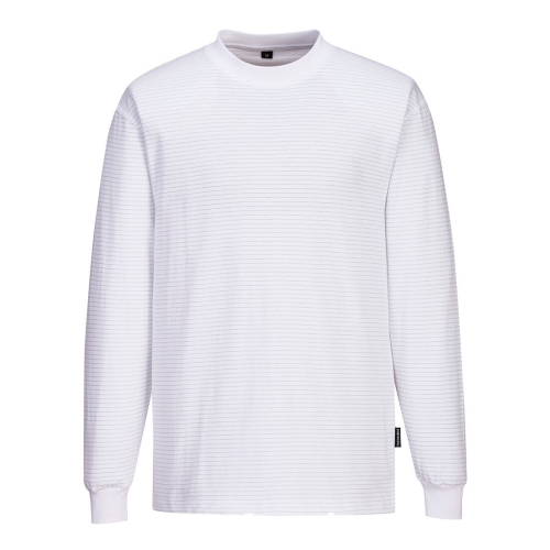 Majica Anti-Static ESD - dugi rukav White L PORTWEST AS22WHRL