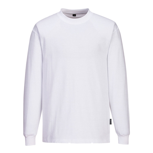 Majica Anti-Static ESD - dugi rukav White XL PORTWEST AS22WHRXL