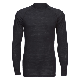 Merino Wool Crewneck Long Sleeve Top Crna L PORTWEST B183BKRL
