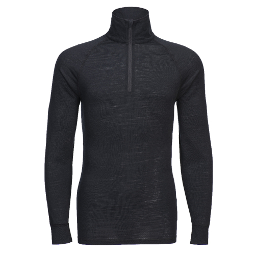 Merino Wool 1/4 Zip Baselayer Top Crna M PORTWEST B184BKRM