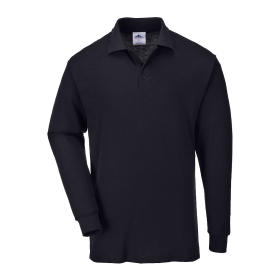 Polo majica Genoa, dugi rukav Crna XXXL PORTWEST B212BKRXXXL