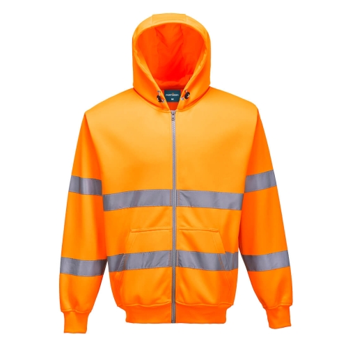 Majica s kapuljačom Hi-Vis Zipped Narančasta XS PORTWEST B305ORRXS