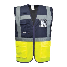 Prsluk Paris Hi-Vis Contrast Executive  Yellow/Navy M PORTWEST C276YNRM