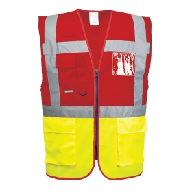 Prsluk Paris Hi-Vis Contrast Executive  Žuta/Crvena M PORTWEST C276YREM