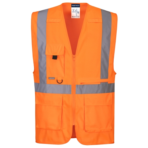 Prsluk Hi-Vis Tablet Pocket Executive  Narančasta S PORTWEST C357ORRS
