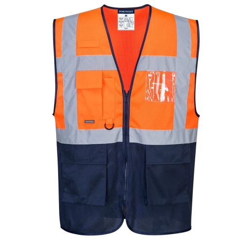 Prsluk Hi-Vis Mesh Contrast Executive  Narančasta/Navy XXL PORTWEST C377ONRXXL