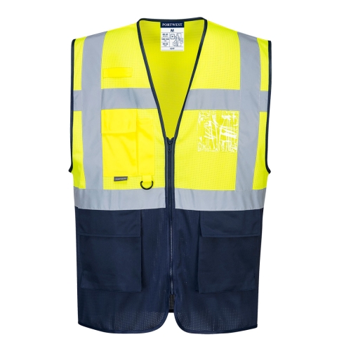 Prsluk Hi-Vis Mesh Contrast Executive  Yellow/Navy XXL PORTWEST C377YNRXXL