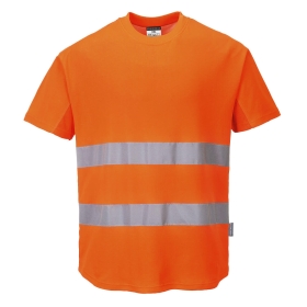 Majica Hi-Vis Cotton Comfort Mesh Insert S/S  Narančasta M PORTWEST C394ORRM