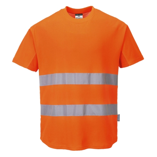 Majica Hi-Vis Cotton Comfort Mesh Insert S/S  Narančasta XL PORTWEST C394ORRXL