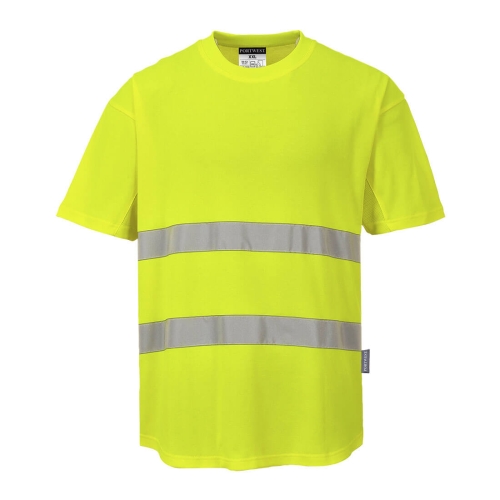 Majica Hi-Vis Cotton Comfort Mesh Insert S/S  Žuta XXXL PORTWEST C394YERXXXL