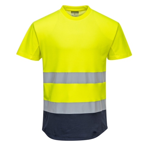 Majica Hi-Vis Contrast Mesh Insert S/S Yellow/Navy M PORTWEST C395YNRM Majica Hi-Vis Contrast Mesh Insert S/S Yellow/Navy M PORTWEST C395YNRM