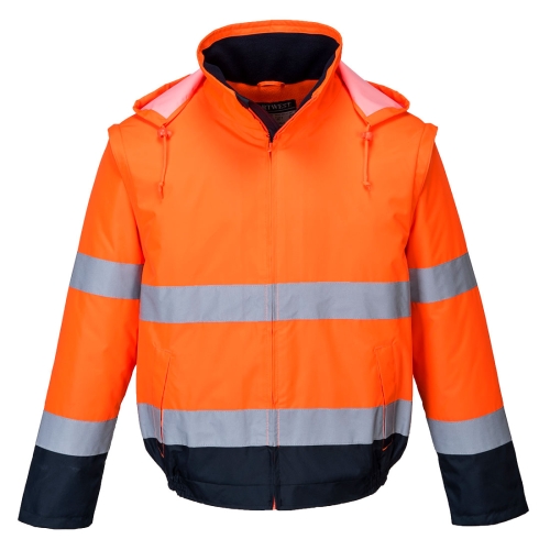 Jakna Hi-Vis Contrast Essential Lite Bomber 2-u-1 Narančasta/Navy L PORTWEST C464ONRL Jakna Hi-Vis Contrast Essential Lite Bomber 2-u-1 Narančasta/Navy L PORTWEST C464ONRL
