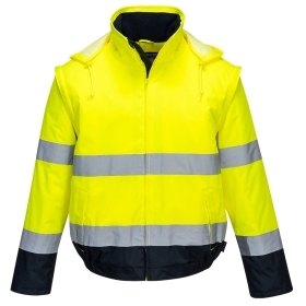 Jakna Hi-Vis Contrast Essential Lite Bomber 2-u-1 Yellow/Navy XXXL PORTWEST C464YNRXXXL