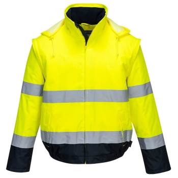 Jakna Hi-Vis Contrast Essential Lite Bomber 2-u-1 Yellow/Navy XXXL PORTWEST C464YNRXXXL