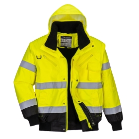 Jakna Hi-Vis Contrast Bomber 3-u-1 Žuta/Crna L PORTWEST C465YBRL