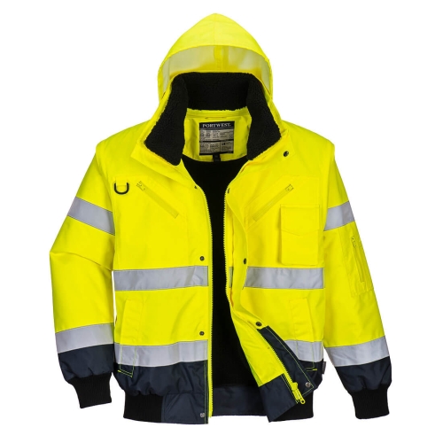 Jakna Hi-Vis Contrast Bomber 3-u-1 Yellow/Navy S PORTWEST C465YNRS Jakna Hi-Vis Contrast Bomber 3-u-1 Yellow/Navy S PORTWEST C465YNRS