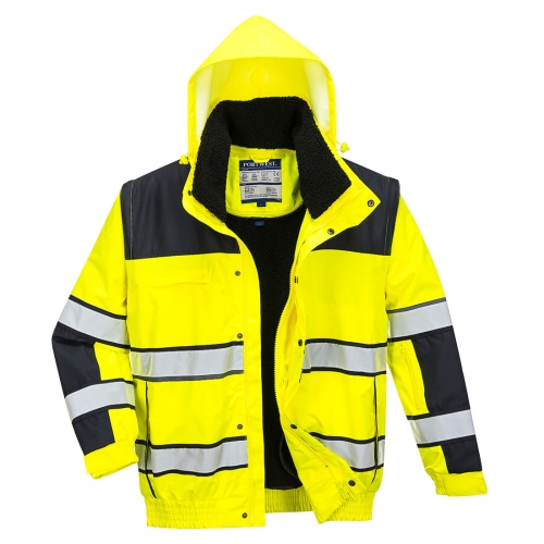 Jakna Hi-Vis Contrast Winter Bomber 3-u-1 Žuta/Crna L PORTWEST C466YBRL