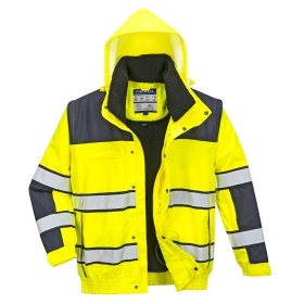 Jakna Hi-Vis Contrast Winter Bomber 3-u-1 Yellow/Navy XXL PORTWEST C466YNRXXL