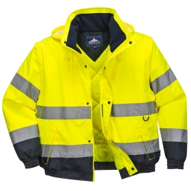 Jakna Hi-Vis Contrast Bomber 2-u-1 Žuta XXL PORTWEST C468YERXXL