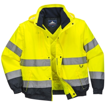 Jakna Hi-Vis Contrast Bomber 2-u-1 Žuta XXXL PORTWEST C468YERXXXL