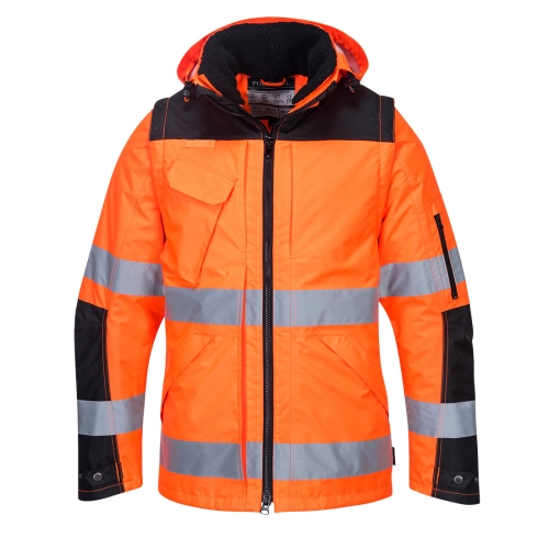 Jakna Hi-Vis Contrast Winter Pro 3-u-1 Narančasta/Crna M PORTWEST C469OBRM Jakna Hi-Vis Contrast Winter Pro 3-u-1 Narančasta/Crna M PORTWEST C469OBRM