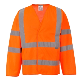 Prsluk s rukavima Hi-Vis Band and Brace  L/S  Narančasta S/M PORTWEST C473ORRS/M