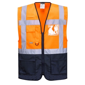 Prsluk Warsaw Hi-Vis Contrast Executive  Narančasta/Navy XXL PORTWEST C476ONRXXL