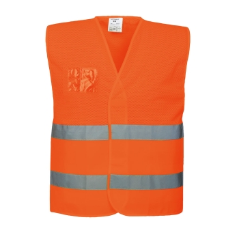 Prsluk Hi-Vis Half Mesh Two Band  Narančasta 4X/5X PORTWEST C494ORR4X/5X