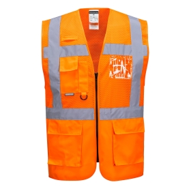 Prsluk Madrid Hi-Vis Half Mesh Executive  Narančasta L PORTWEST C496ORRL