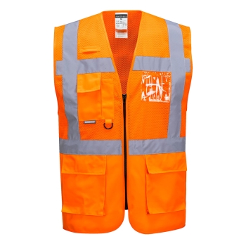Prsluk Madrid Hi-Vis Half Mesh Executive  Narančasta XXXL PORTWEST C496ORRXXXL