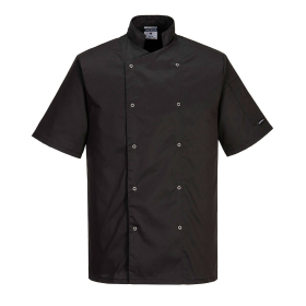 Jakna Cumbria Chefs S/S Crna M PORTWEST C733BKRM