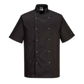 Jakna Cumbria Chefs S/S Crna XXL PORTWEST C733BKRXXL