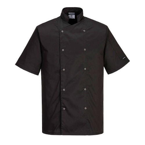 Jakna Cumbria Chefs S/S Crna XXL PORTWEST C733BKRXXL