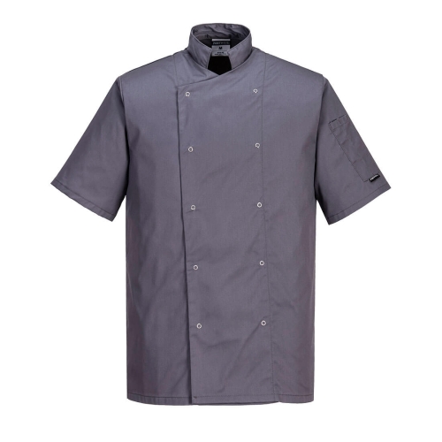 Jakna Cumbria Chefs S/S Slate Grey M PORTWEST C733SGRM